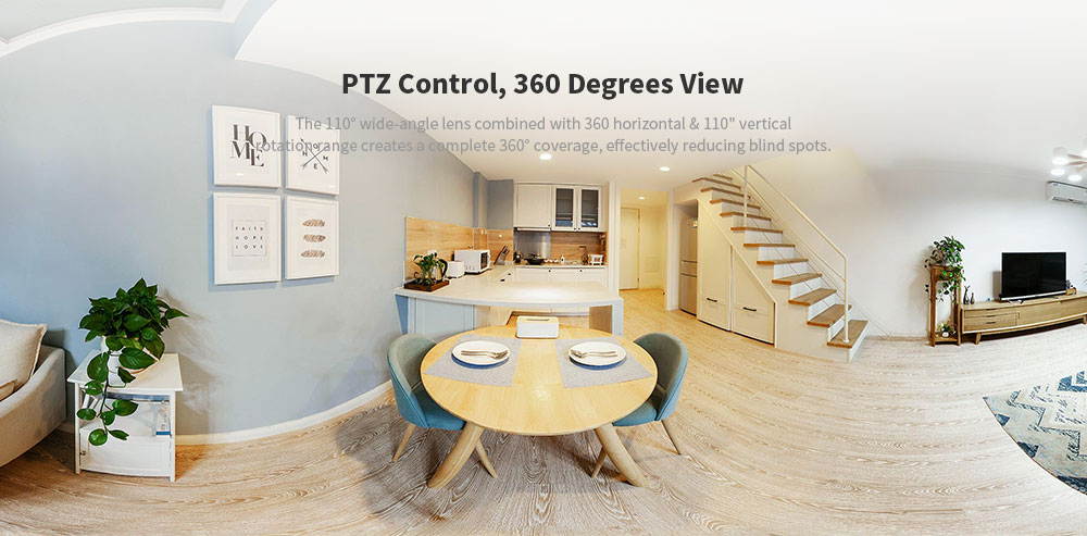 IMILAB 1080P HD Smart Wireless IP Camera Surveillance WiFi Security Monitor Pan Tilt Two Way Audio Night Vision Motion Detection WHITE US Plug