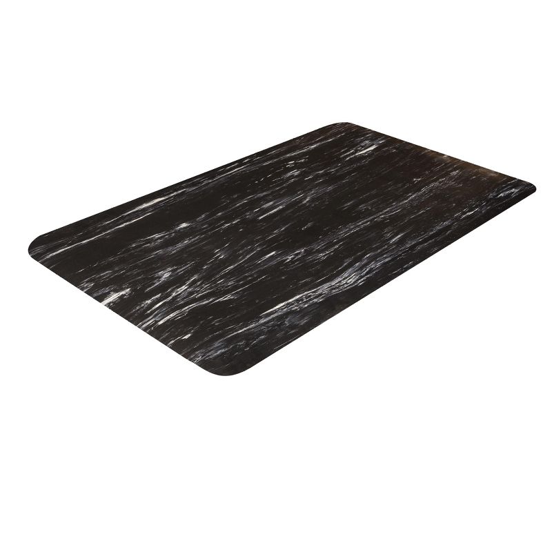 3'x5' Rectangle Solid Floor Mat Black - Crown