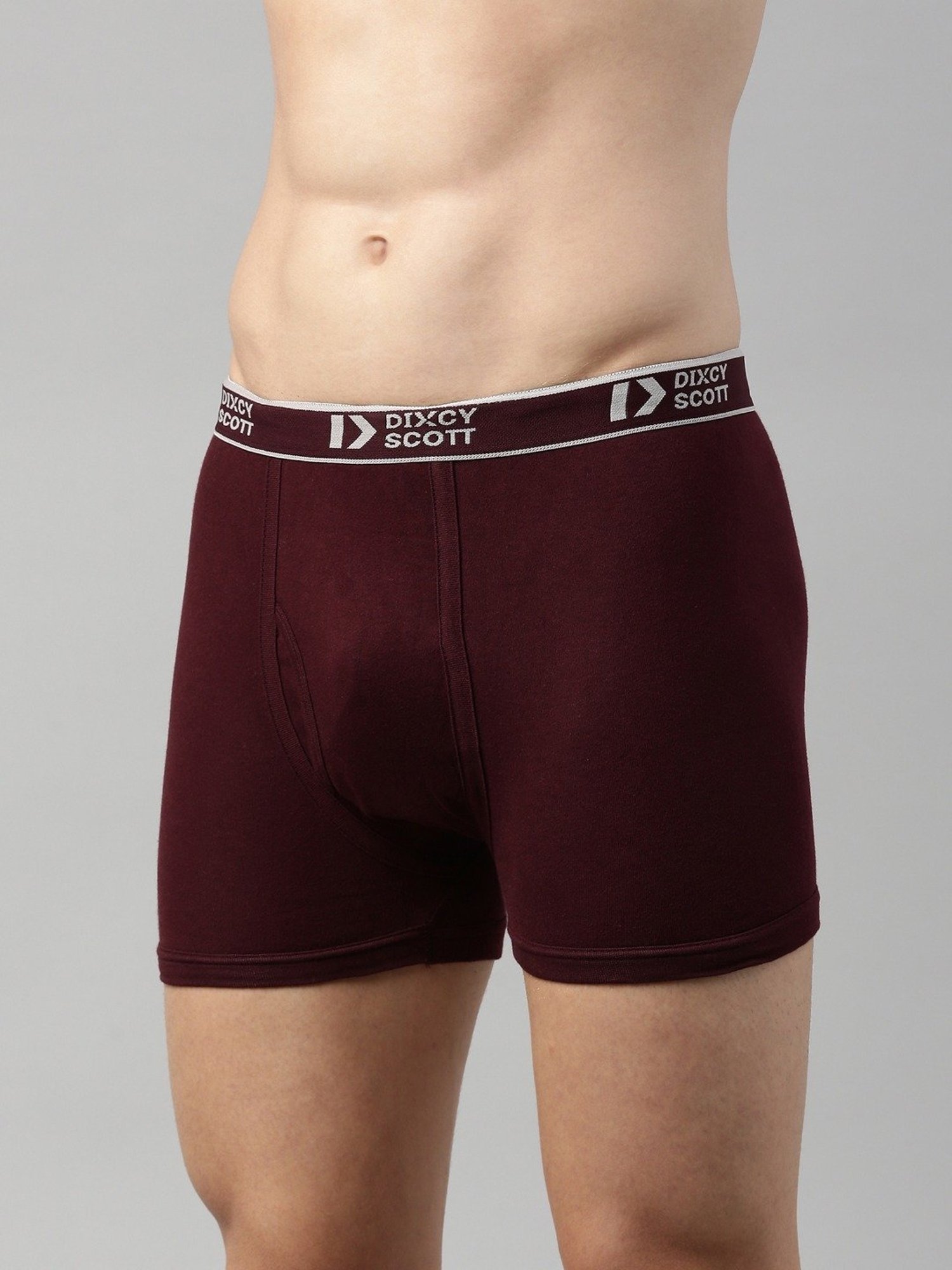 Dixcy Scott Originals Wine Cotton Regular Fit Trunks