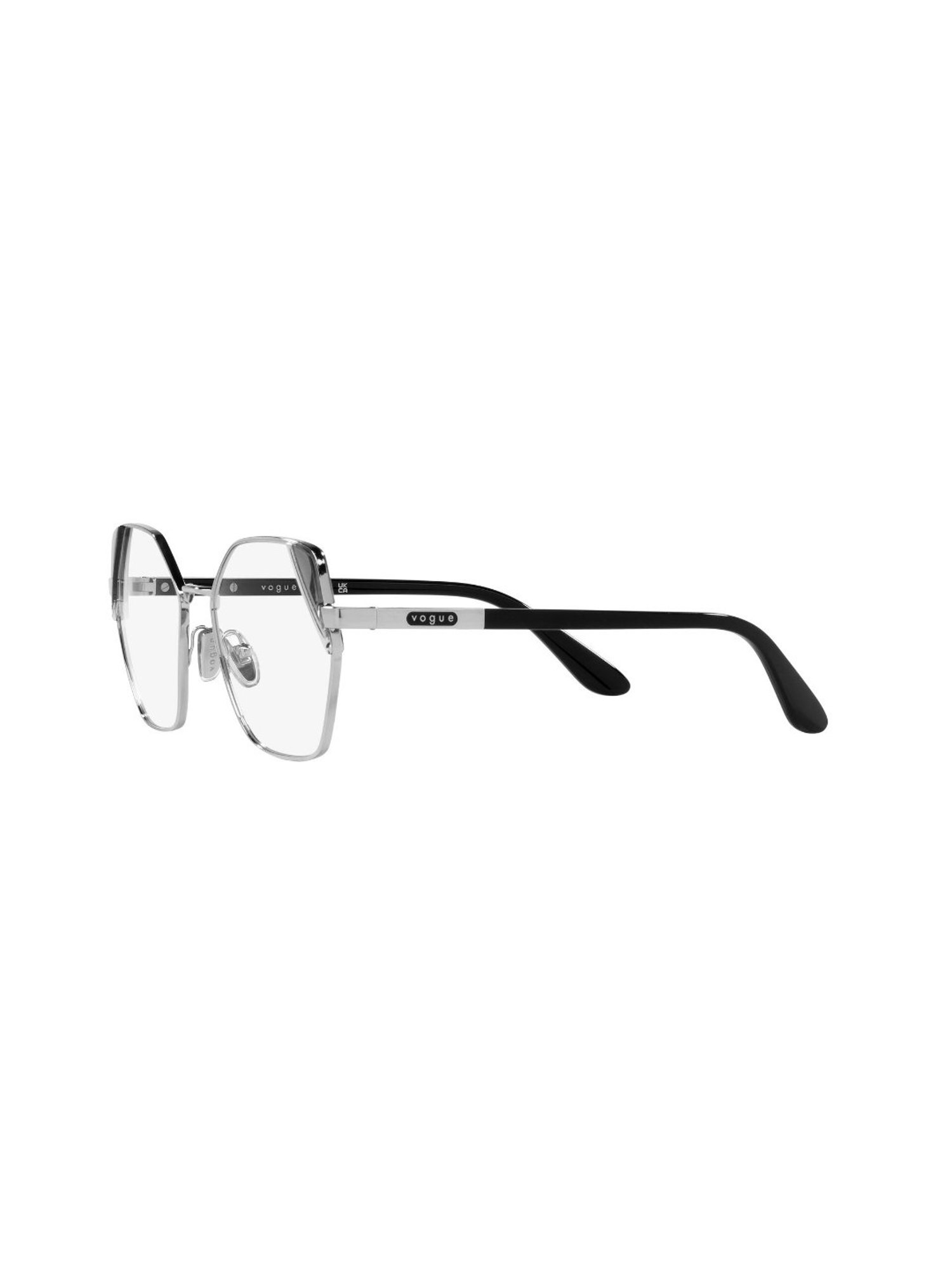 Vogue Eyewear Silver Irregular Eye Frames for Women