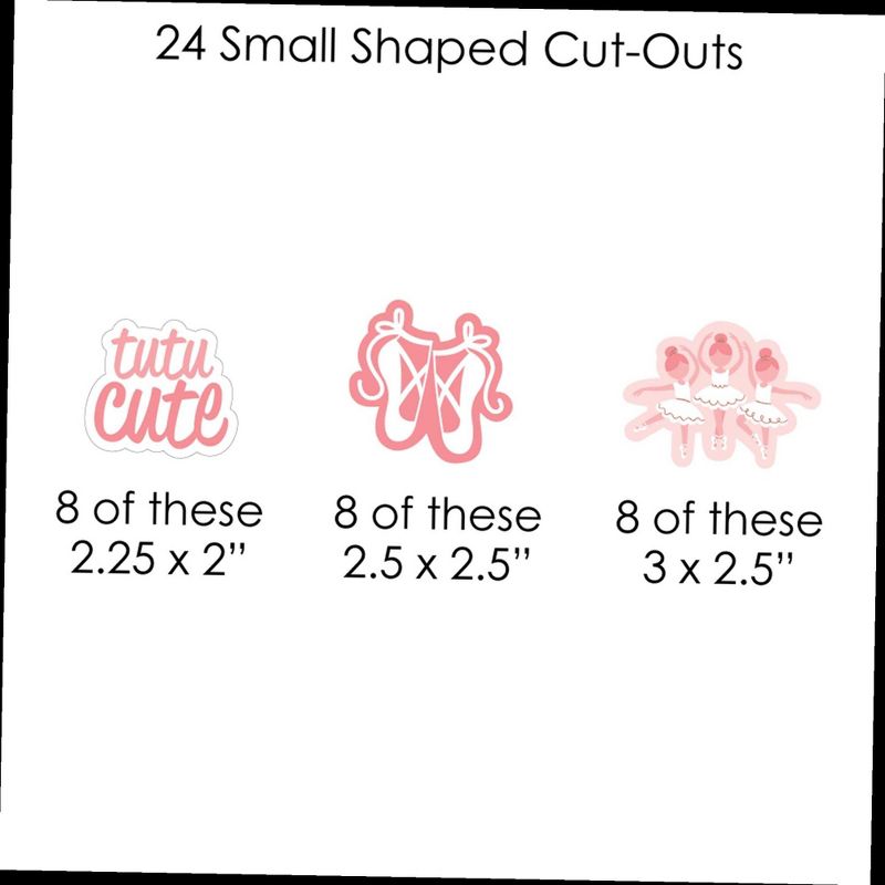 Big Dot of Happiness Tutu Cute Ballerina - Ballet Birthday Party or Baby Shower DIY Decorations - Clothespin Garland Banner - 44 Pieces