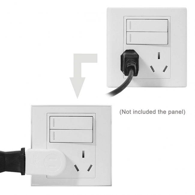 Jimier NEMA 1-15P USA Outlet Saver Power Extension Adapter 2-prong 2 Outlets 90 Degree Up Down Angled PW-014-UP