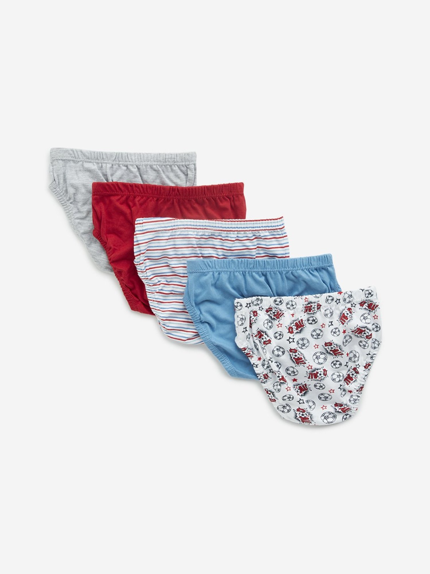 HOP Boys by Westside Multicolour Printed Cotton Briefs - Pack of 5