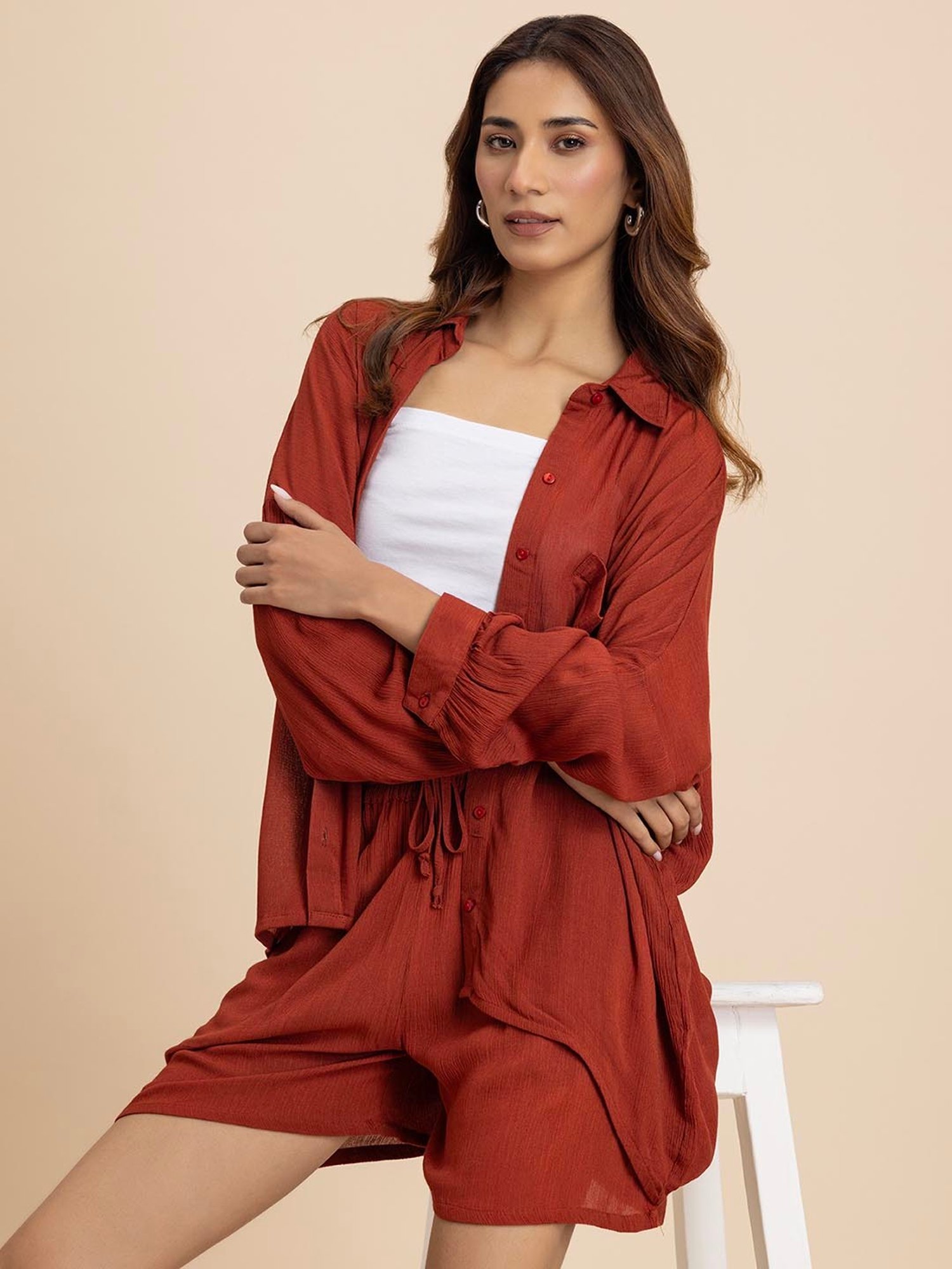 Moomaya Orange Mini Co-Ord Set