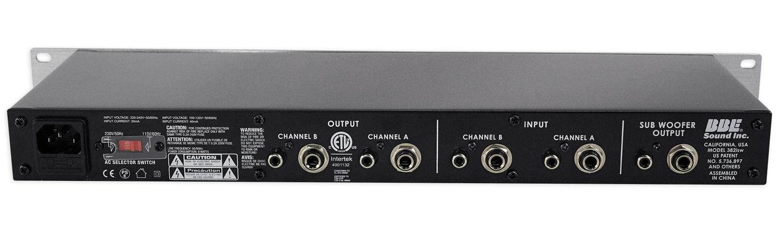 BBE 382ISW Sonic Maximizer Signal Processor w/ Sub Control and Crossover 382I-SW