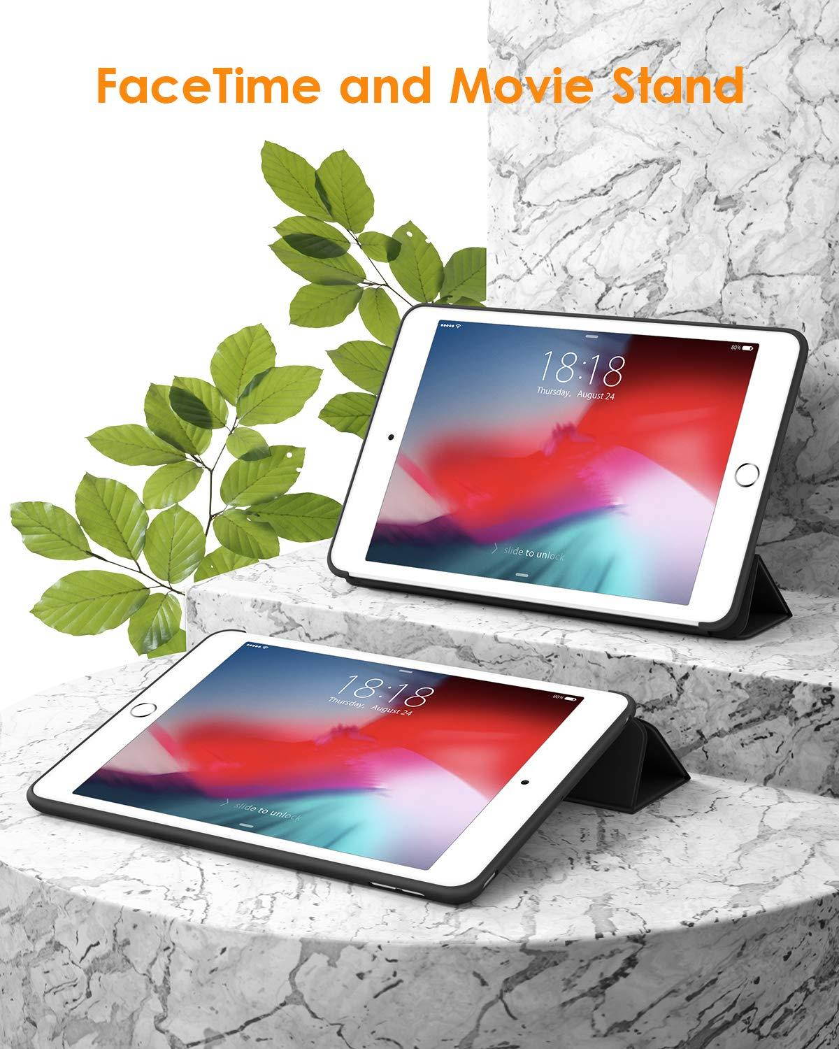 DTTO iPad Air 3rd Generation 10.5'' 2019 Case, [Gentle Series] Smart Cover Trifold Stand Soft Back Cover for iPad Air 3 10.5 Inch 2019/iPad Pro 10.5 2017 [Auto Sleep/Wake], Black