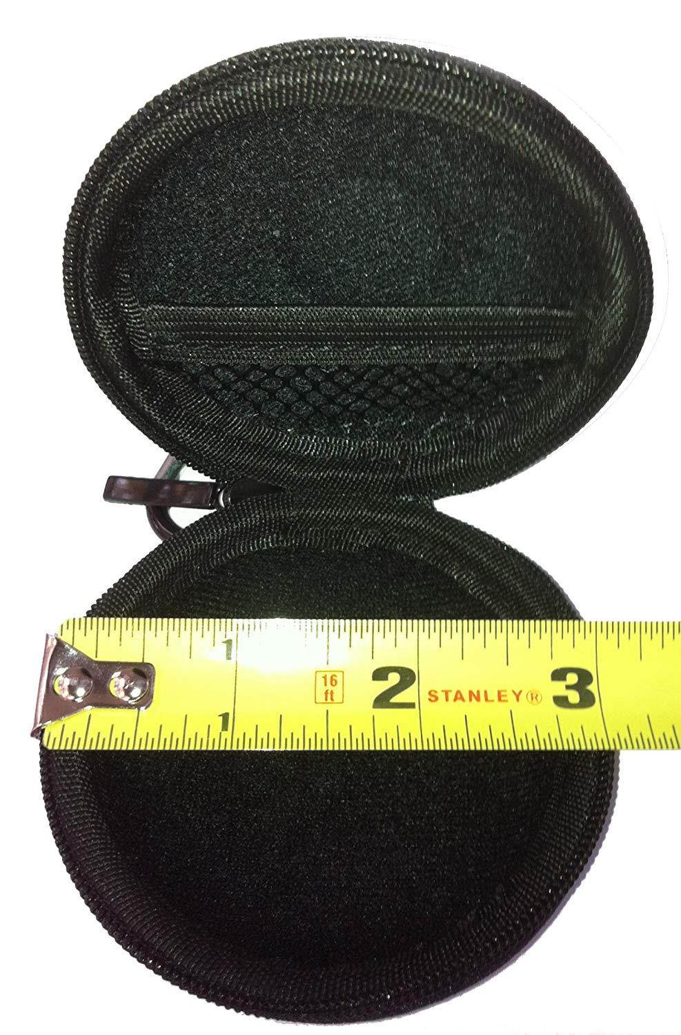 CASEBUDi Round Earbud and Phone Charger Storage Case With Carabiner | Pink Ballistic Nylon