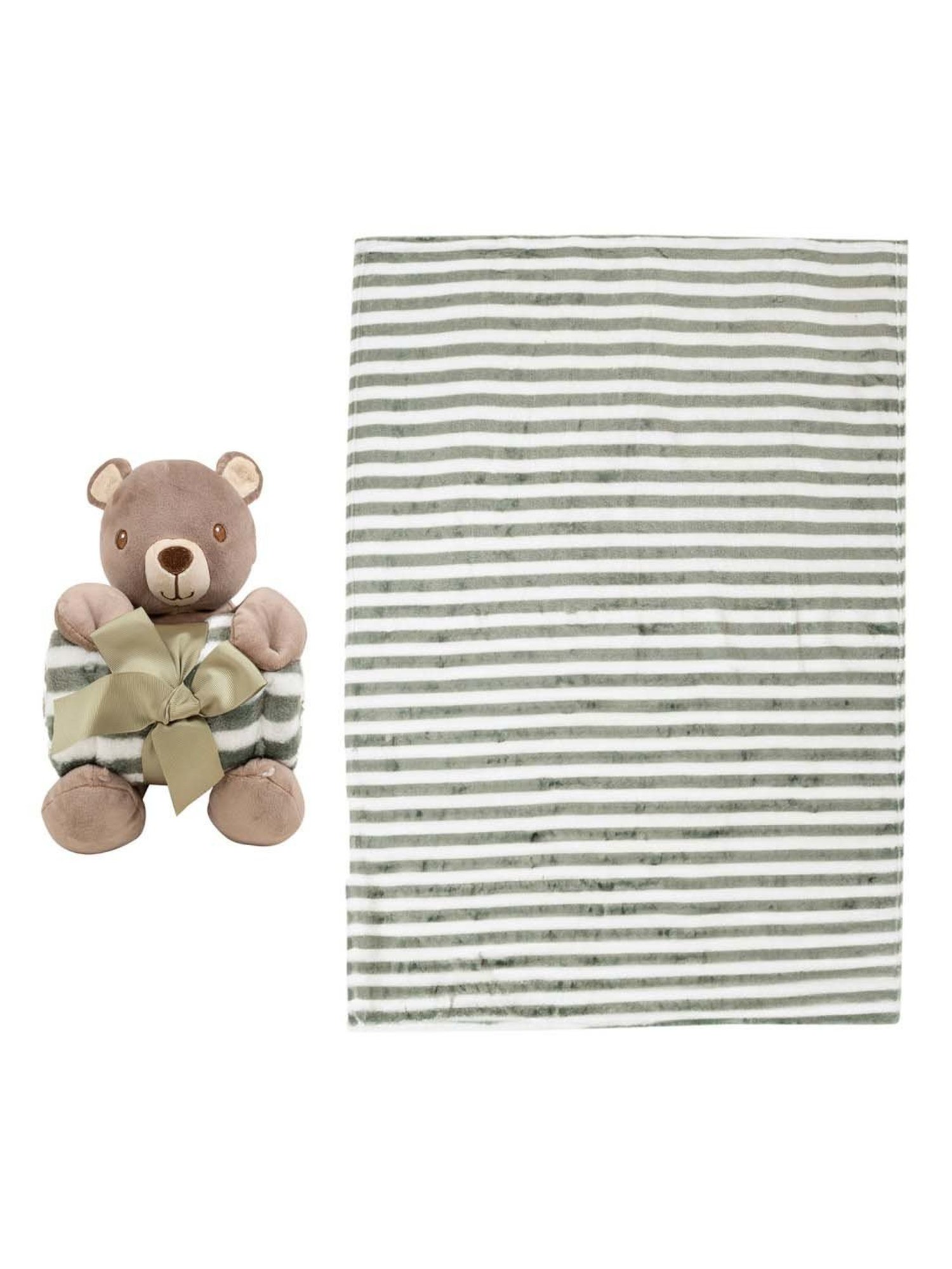 Baby Moo Kids Brown & White Printed Blanket Set