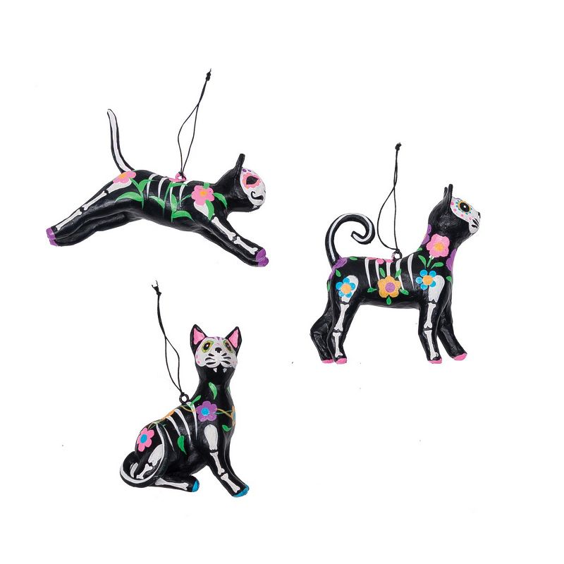 Gallerie II Dia de Muertos Cat Ornament A/3