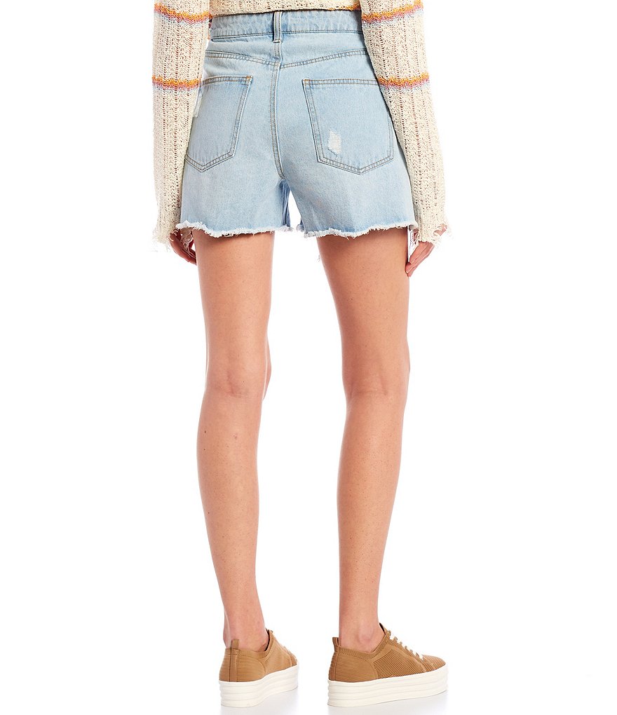 Celebrity Pink Ultra High-Rise Frayed Hem Boyfriend Shorts