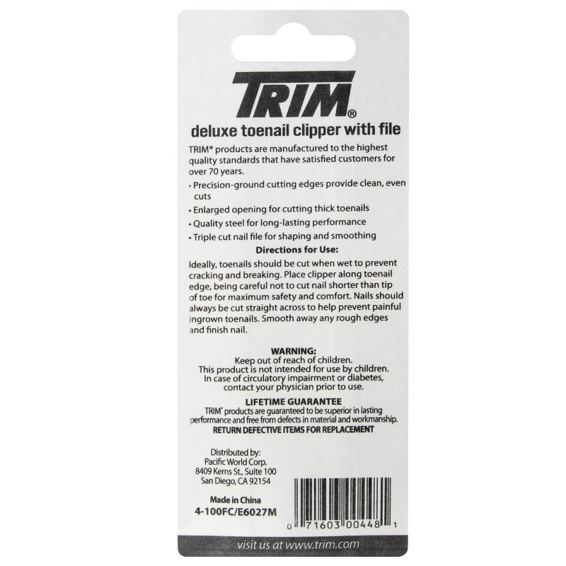 Trim Neat Feet Deluxe Toenail Clipper with File