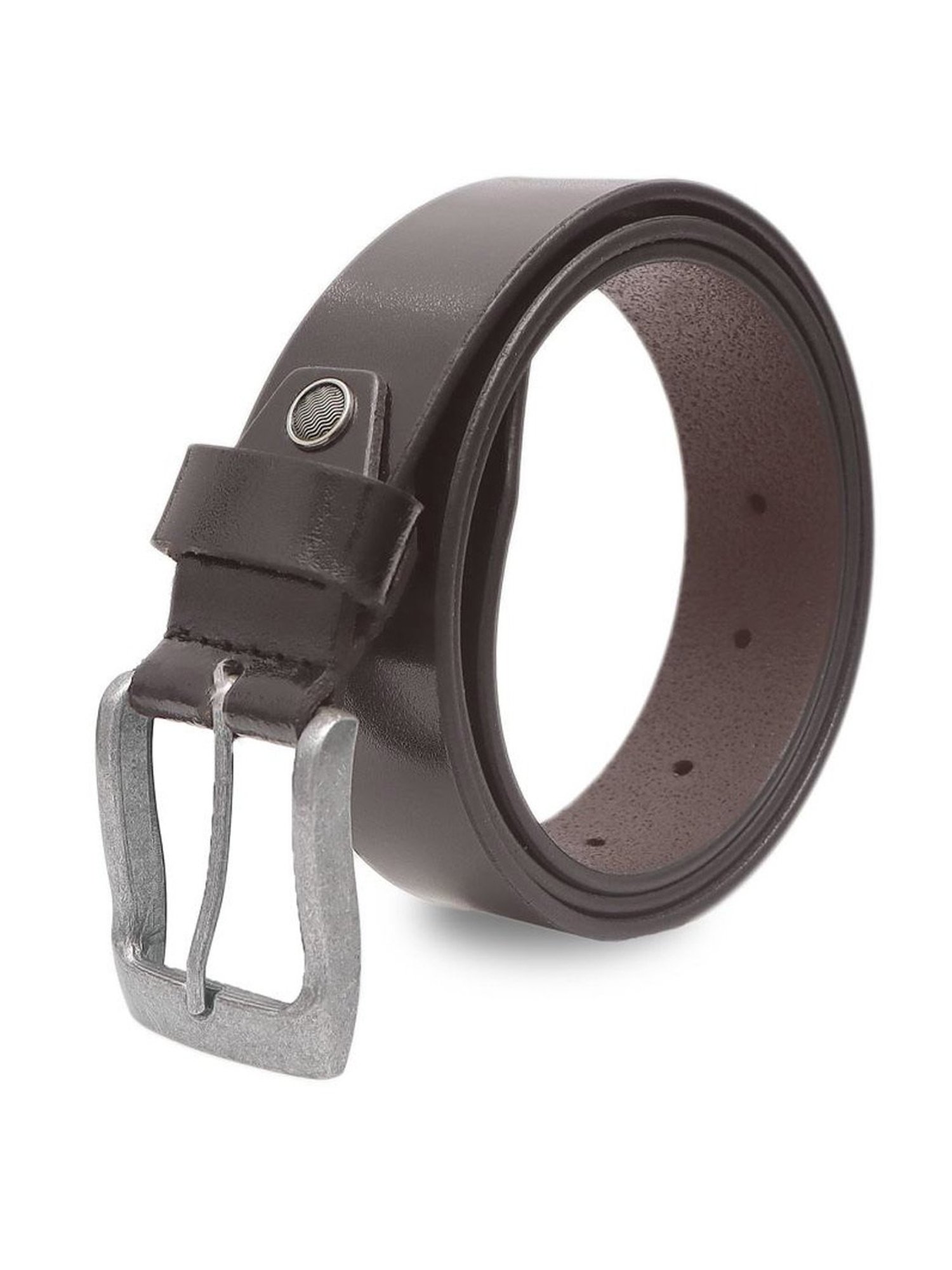 Kara Brown Solid Leather Waist Belt