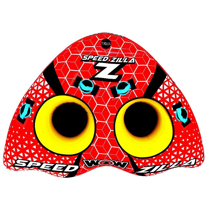 WOW Watersports Speedzilla 1-2 Person Lightweight Heavy-Gauge PVC Towable with Fast Inflation and Deflation, Red