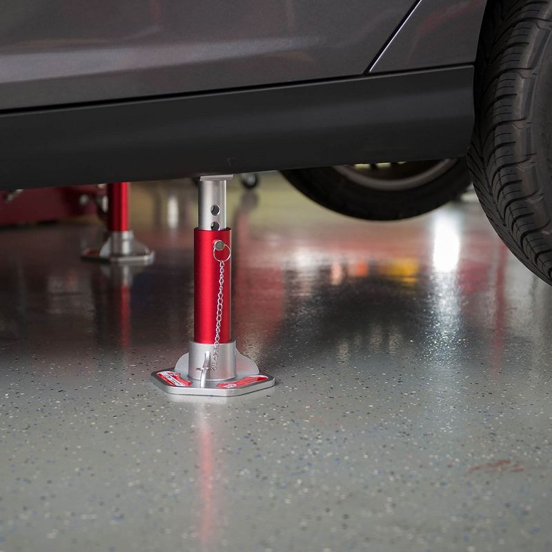 Torin Big Red T43004 3 Ton Capacity Double Locking Aluminum Jack Stands, 1 Pair