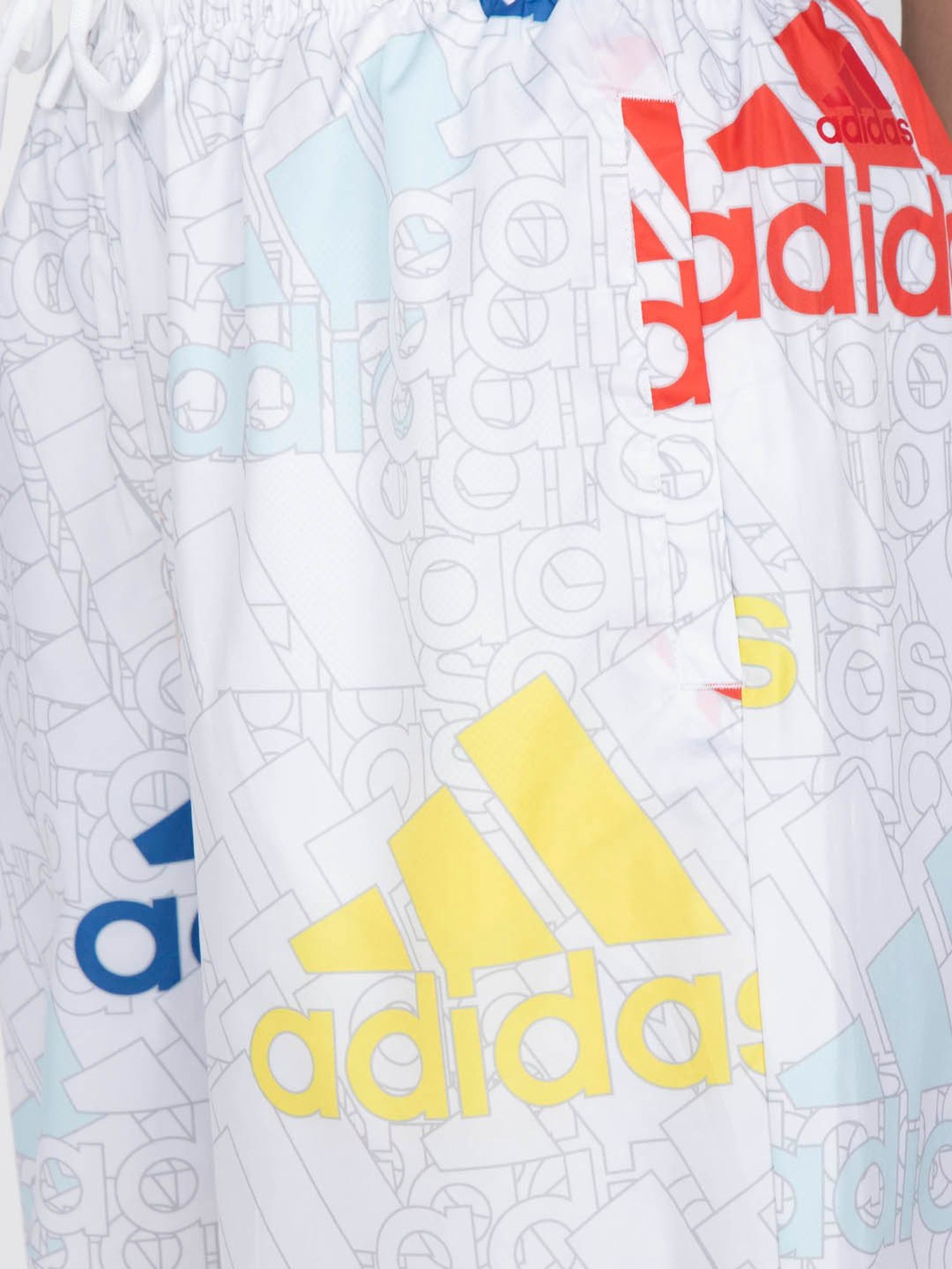 adidas White Printed Regular Fit W BLUV Q3 WV PT Joggers