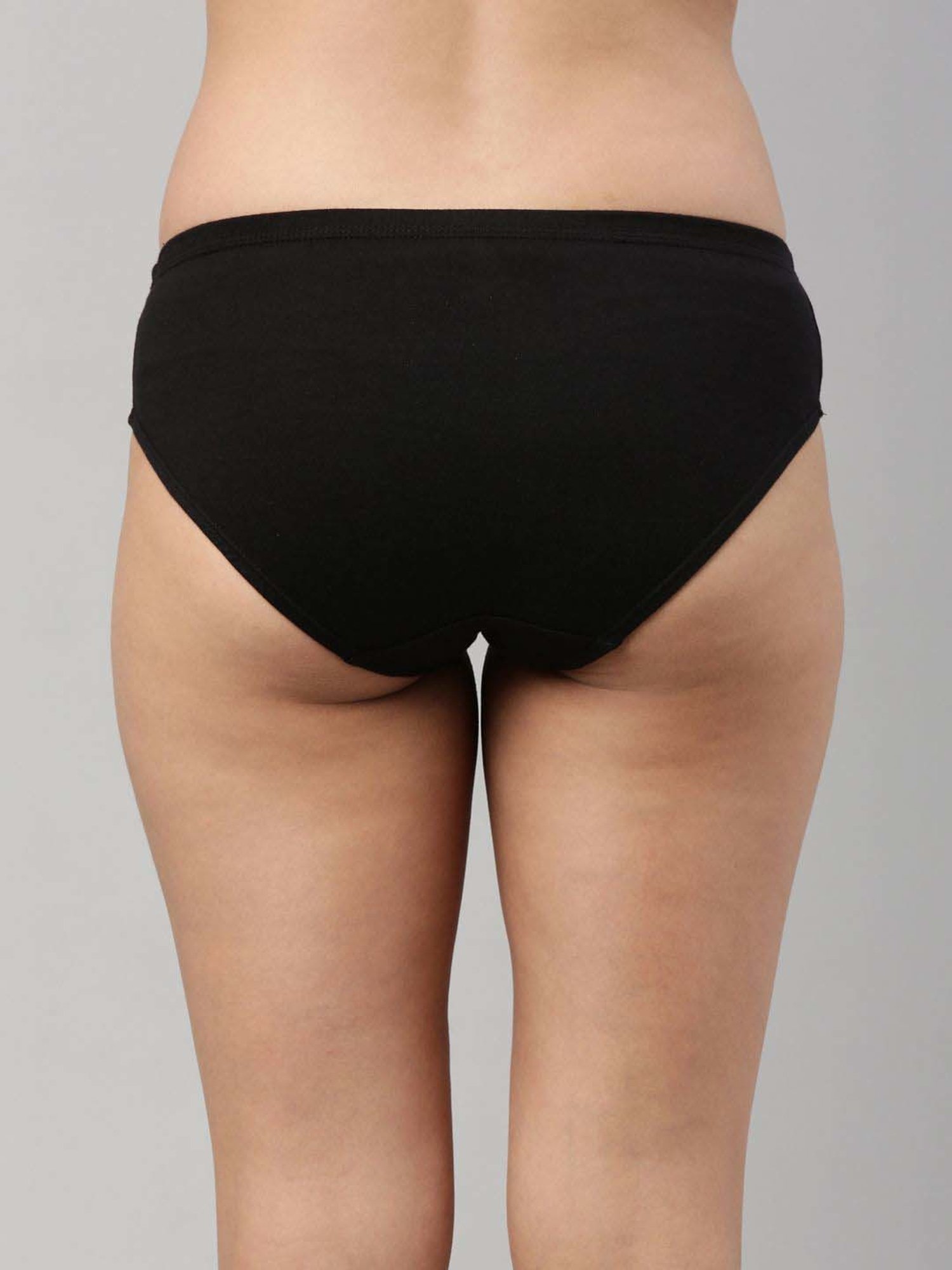 FEELINGS Assorted Color Cotton Plain Hipster Panties - Pack of 3