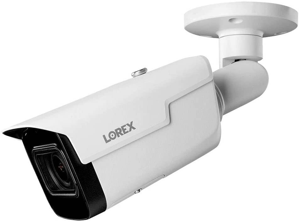 Lorex LNB9292B Indoor/Outdoor 4K Ultra HD Nocturnal Smart IP Motorized Bullet Camera, 4X Optical Zoom, 30FPS, 150ft IR Night Vision, CNV, IP67, Works with N881B/N882B Series, White, 4PK