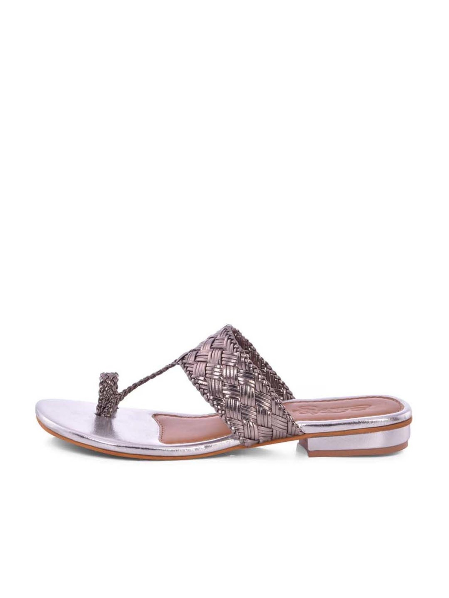 Sole House Women's Silver Toe Ring Sandals