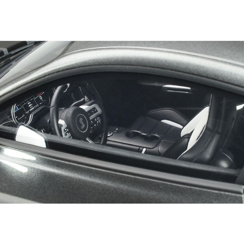 Ford Mustang Shelby GT500 Magnetic Gray Metallic with Black Stripes Limited Edition to 600 pieces 1/12 Model Car by GT Spirit