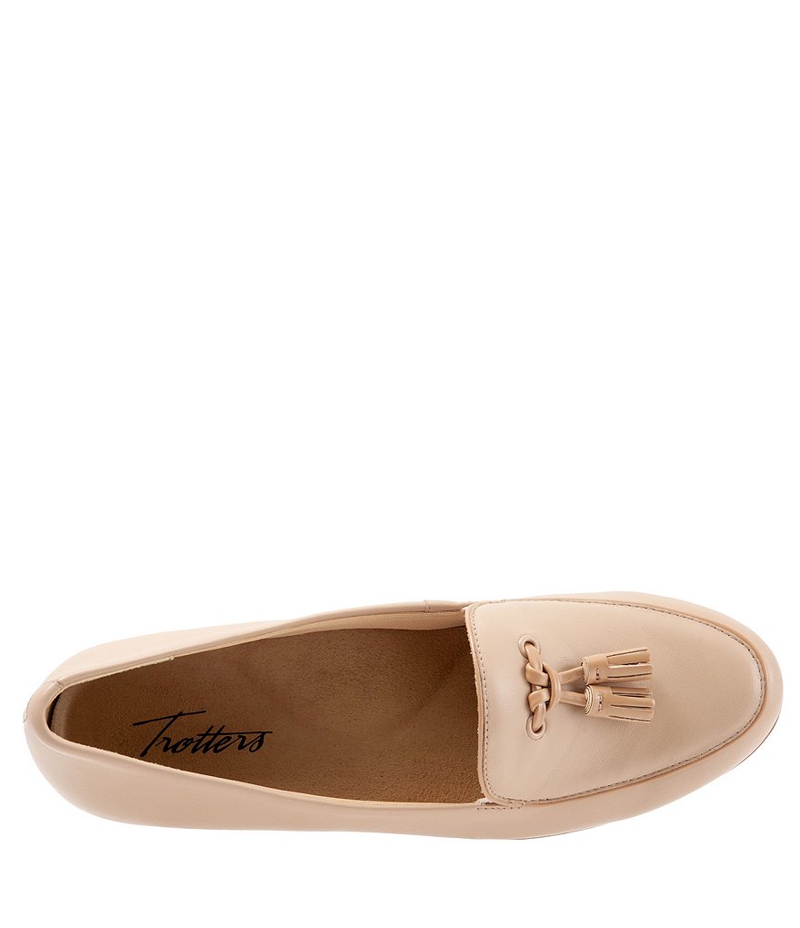 Trotters Mary Leather Tassel Block Heel Loafers