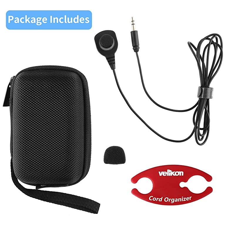 Concealed Lavalier Microphone, Lapel Omnidirectional Condenser Mic with Pin Through Clothing for Minimal Visibility,Connectivity via 3.5mm TRS Plug for DSLRs/Cameras/Camcorders and More