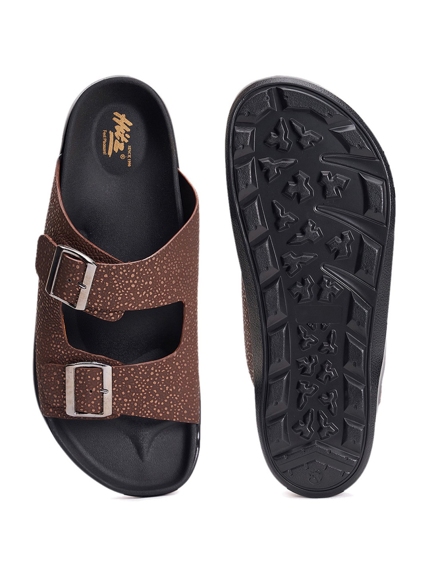 Hitz Men's Brown Casual Sandals