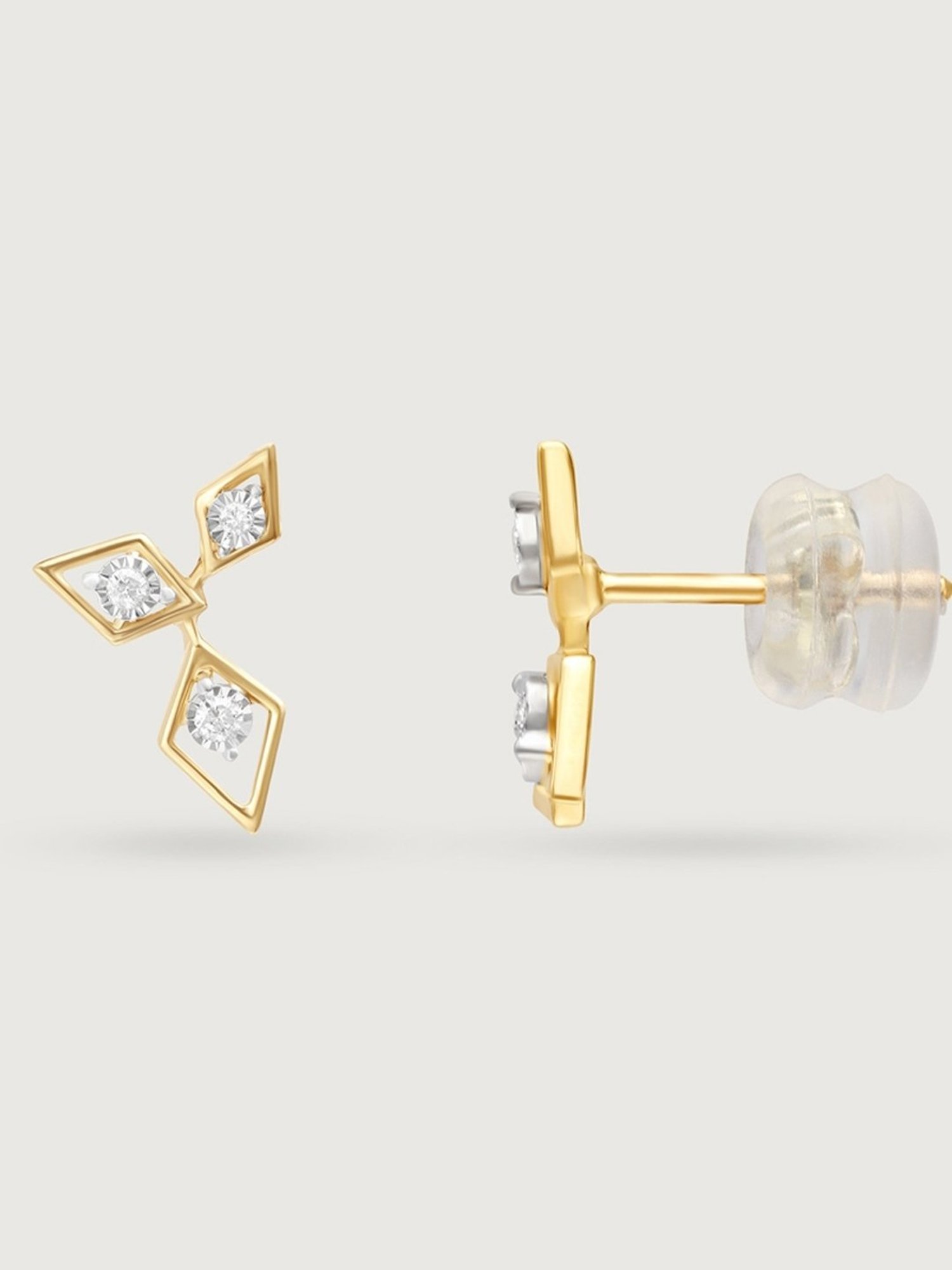 Mia by Tanishq Sparks of Joy 14k Gold & Diamond Stud Earrings
