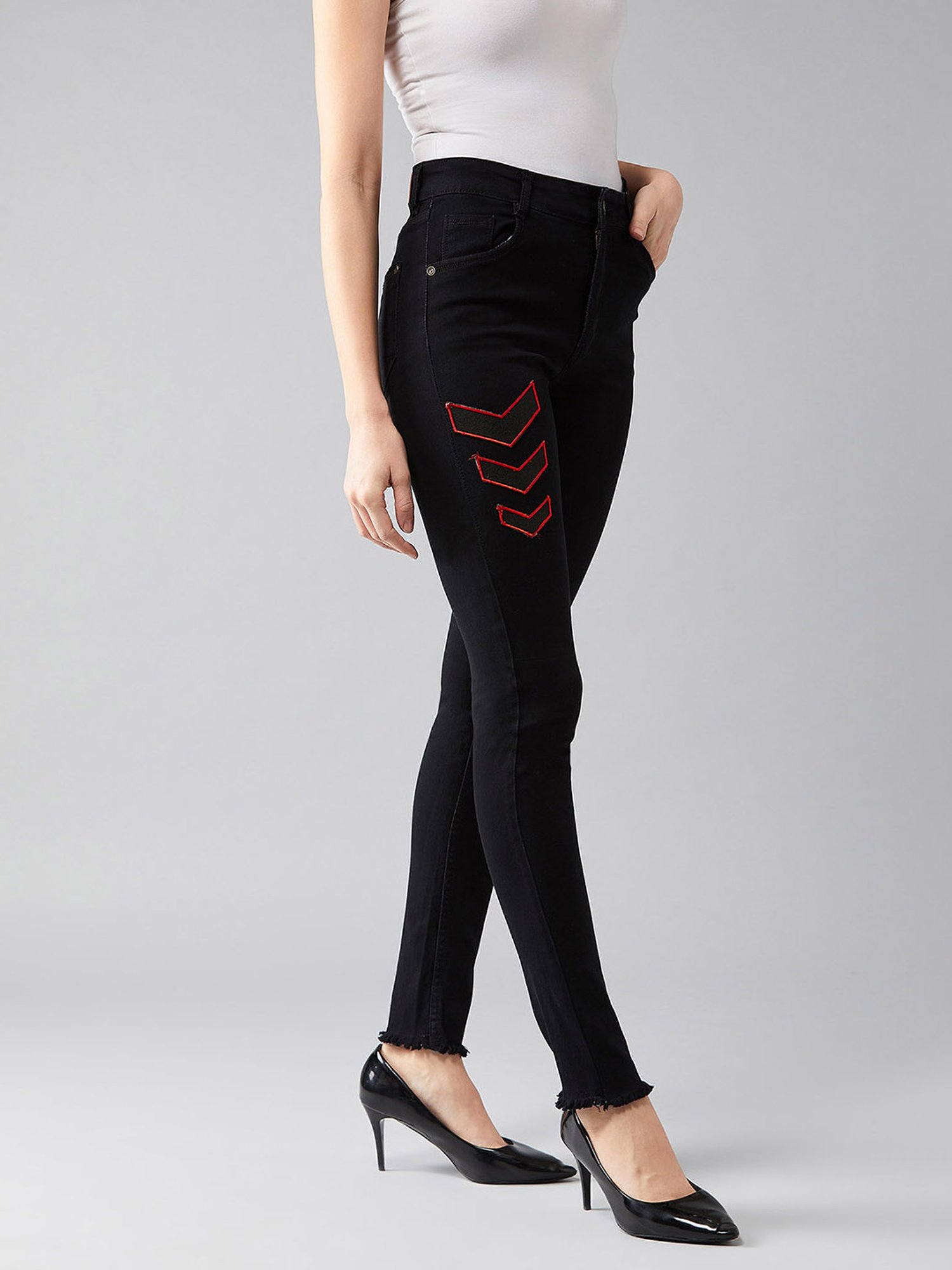 DOLCE CRUDO Black High Rise Jeans
