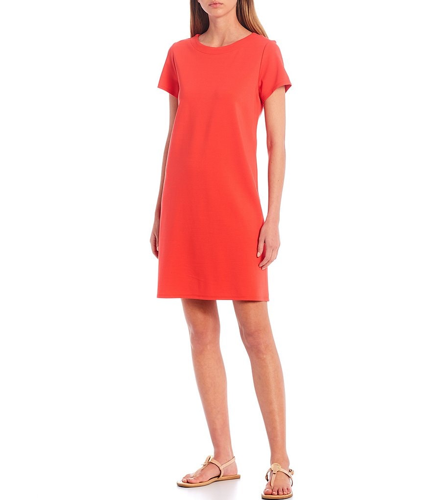 Jude Connally Ella Ponte Short Sleeve Shift Dress