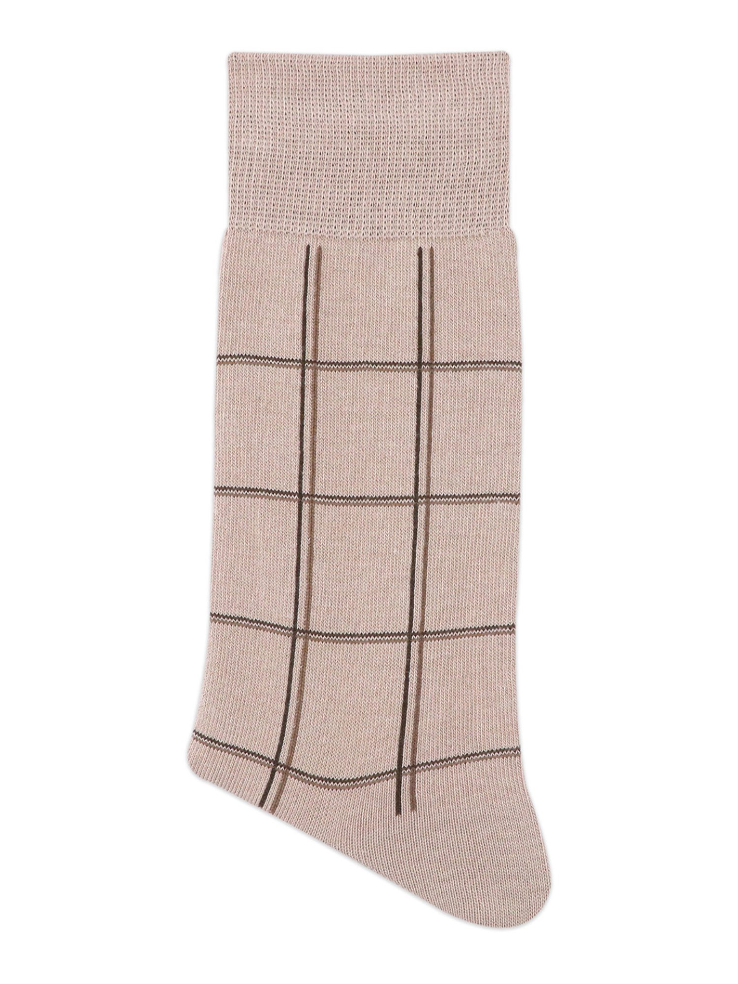 BALENZIA Cotton Checkered Calf Length Socks (Pack Of 6)