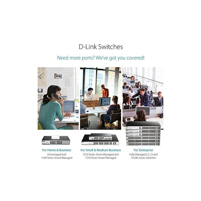 Ethernet Switch 5 Port Unmanaged Gigabit Desktop Plug and Play Compact Design White GOSW5G