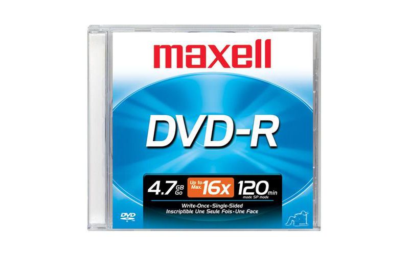 Maxell 638000 4x Write Speed Write Once Format DVD-R Compatable Superior Archival Format 4.7Gb Dvd-R 10Mm Jewelcase