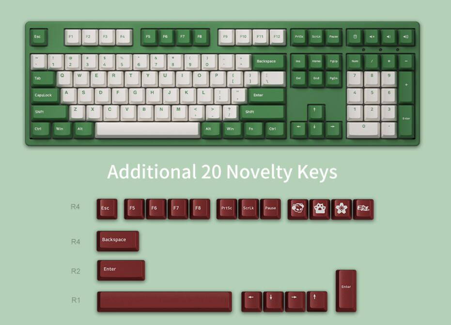 Akko 3108V2 Sailor Moon Gaming Mechanical Keyboard Pink Switch Double Shot Dye Sub PBT Keycaps NKRO Detachable USB Type-C Pink Cat Paw