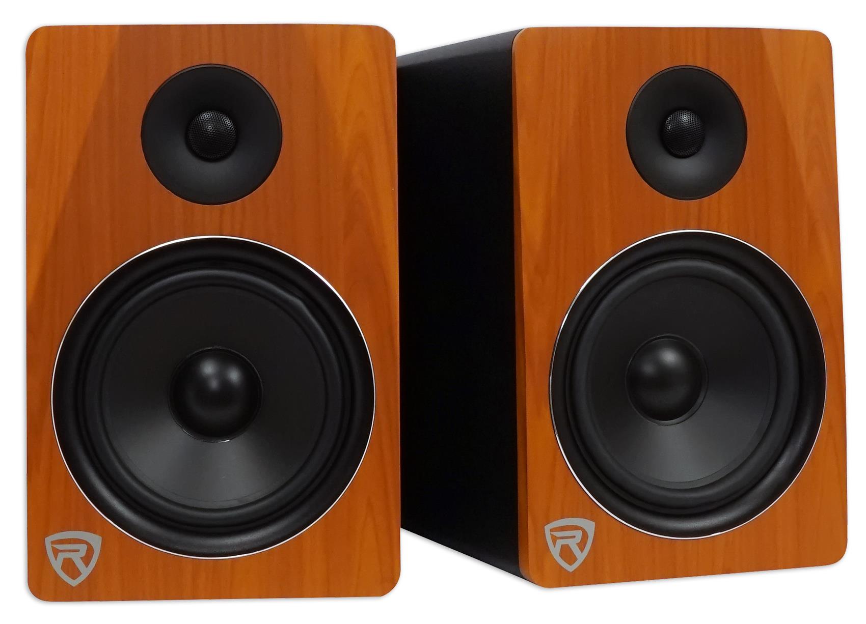 Pair Rockville APM8C 8" 2-Way 500 Watt Powered USB Studio Monitor Speakers+Pads
