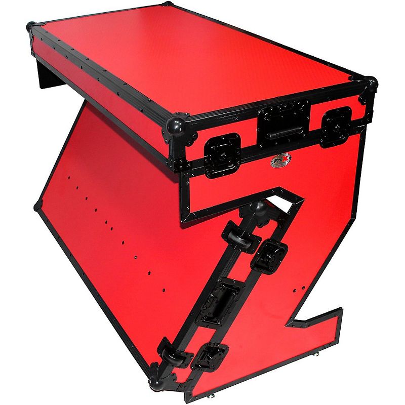 ProX Portable Z-Style Dj Table Flight Case - Red/Black (XS-ZTABLERB)