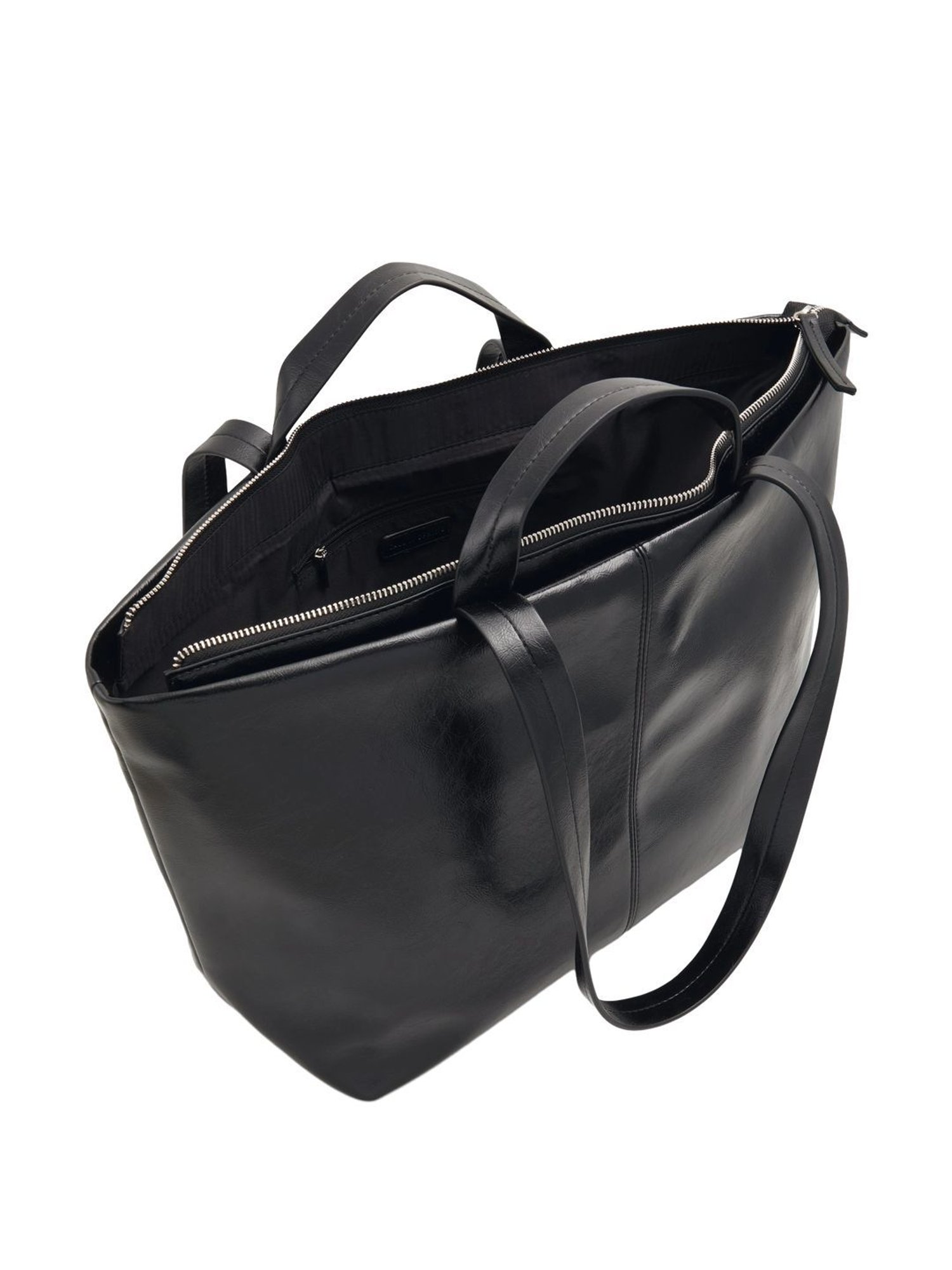 Call It Spring Black Solid Large Tote Handbag