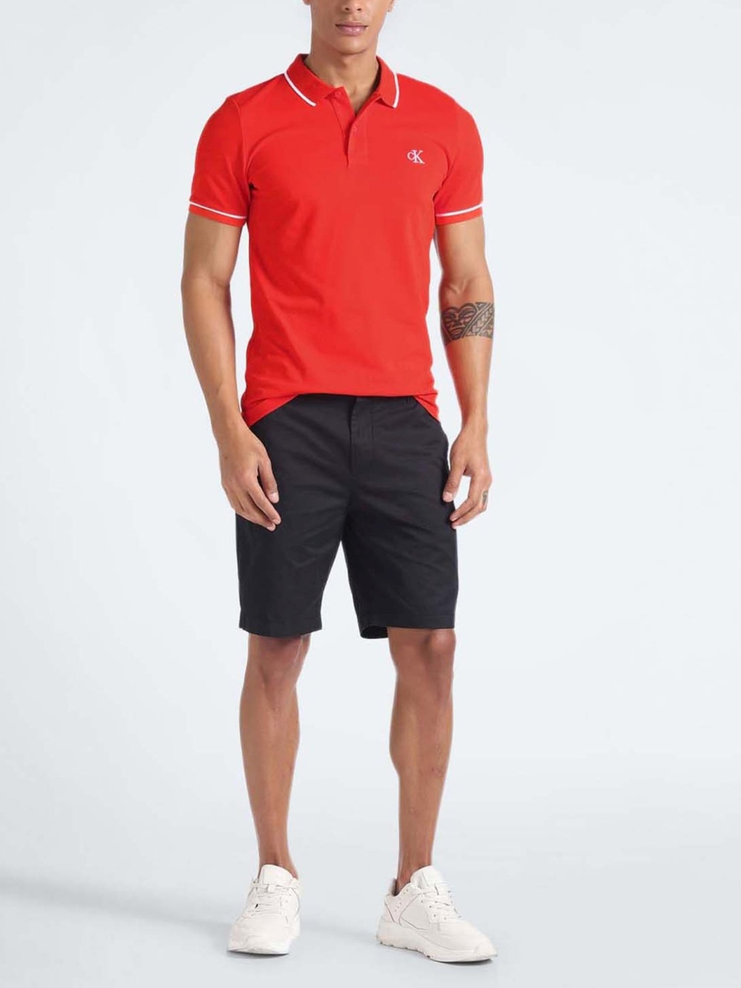 Calvin klein Jeans Fiery Red Slim Fit Polo T-Shirt