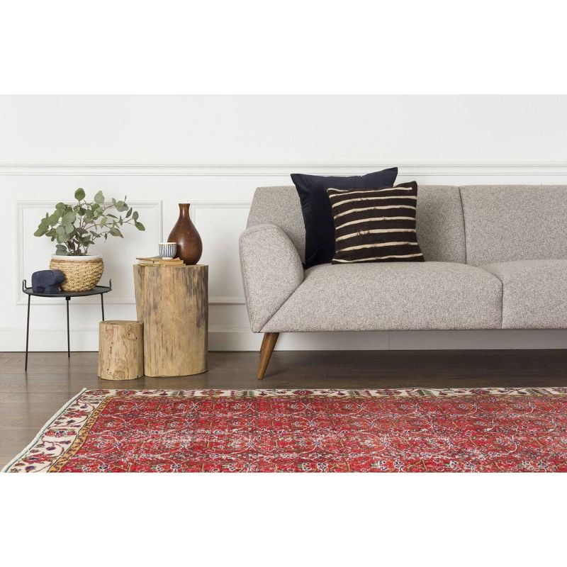 4'5"x8'2" Vintage One-of-a-Kind Gaylon Rug Red - Revival Rugs