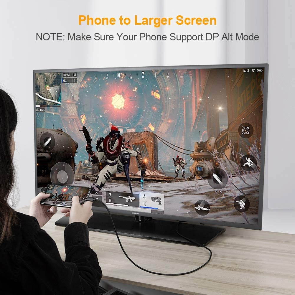 USB C to DisplayPort Cable 6FT 4K@60Hz 2K@165Hz 2K@144Hz CableCreation USB 3.1 Type C to DP Cable Thunderbolt 3 Compatible for MacBook Pro/Air iMac iPad Pro 2020 XPS 15/13 Galaxy S20 S10