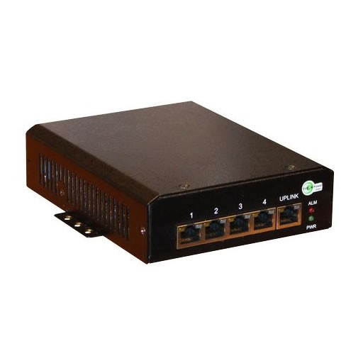 Tycon Power Systems - TP-SW5G-24HP - 5 Port High Power (140W Total) PoE 10/100/1000BaseT Switch, 802.3at/af 48V PoE Out,