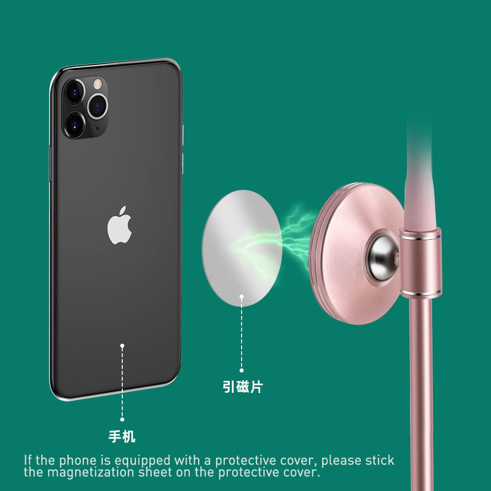 Portable Streaming Desktop Stand with Ring Light, Mobile Phone Holder Perfect for YouTube Streaming, Video Recording & Photography.