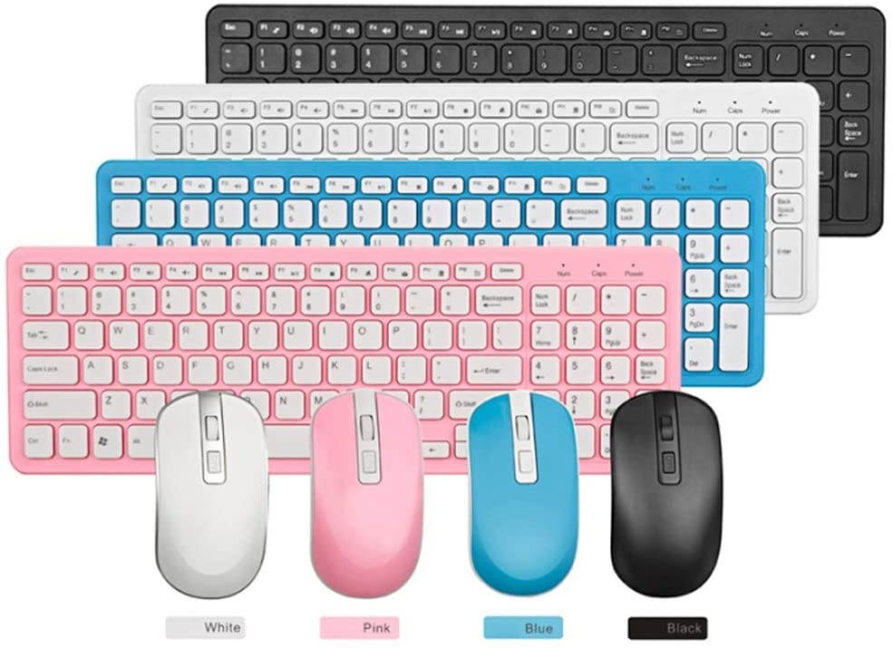 MagiDeal 2.4G Multifunction Photoelectric Wireless Keyboard - Blue, 370x125x25mm