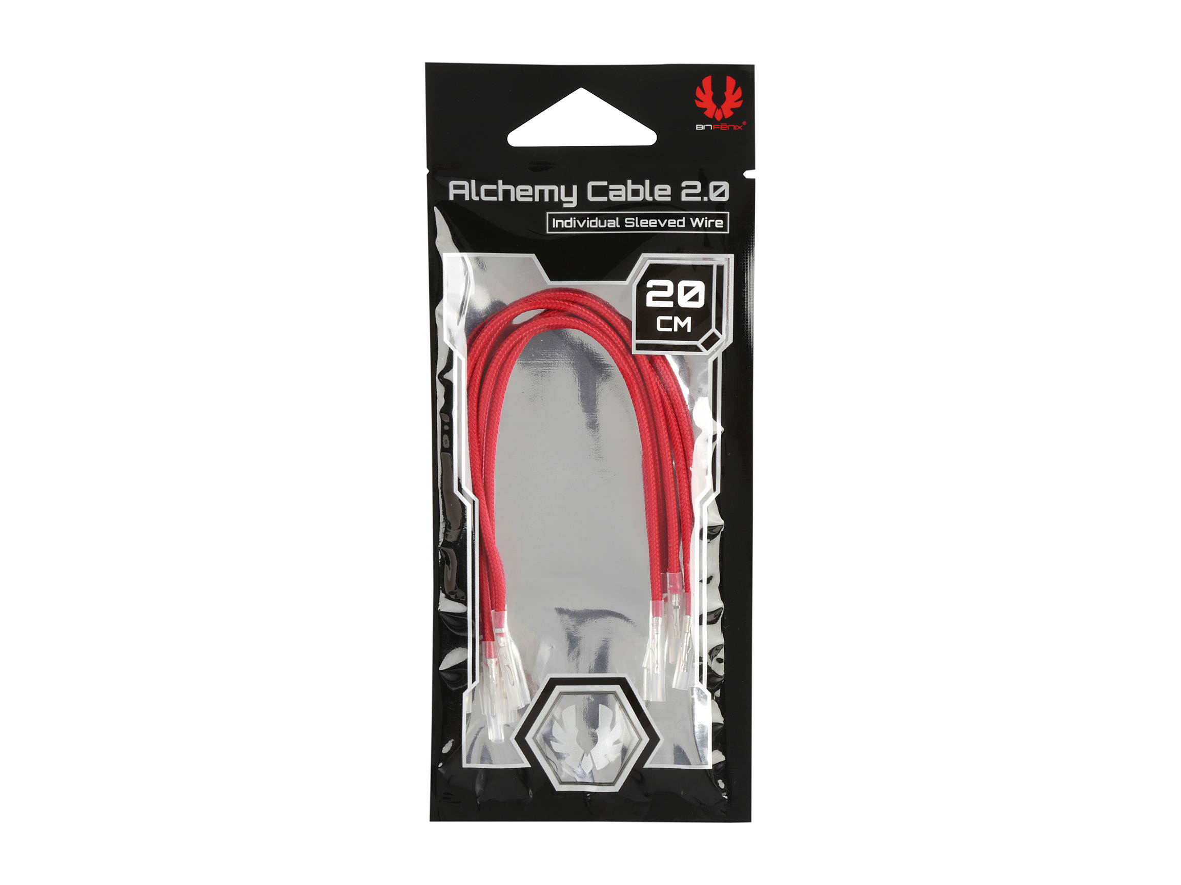 BitFenix BFX-ALC-20CMLW-RP 7.87 in. (20 cm) ALCHEMY 2.0 PSU CABLE, 5X 20CM - WHITE
