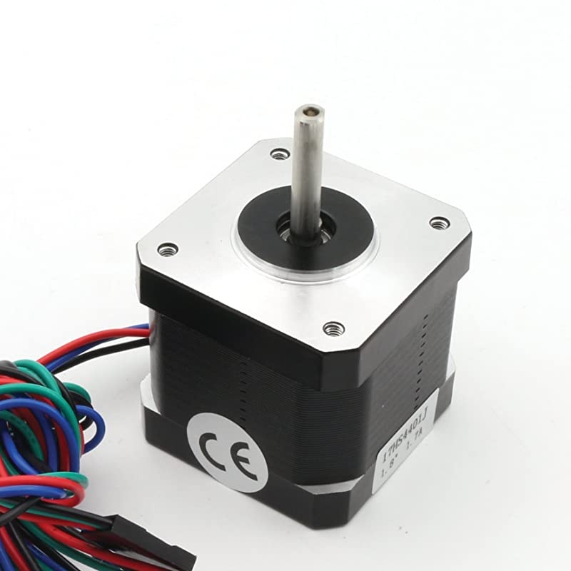 Nema 17 Stepper Motor 40mm 64oz-in 45Ncm 1.7A 1.8 degree 2 phase with 1M 4-pin Cable & Connector Bipolar 42 stepping motor for 3D Printer Hobby CNC Router Machine 17HS4401J