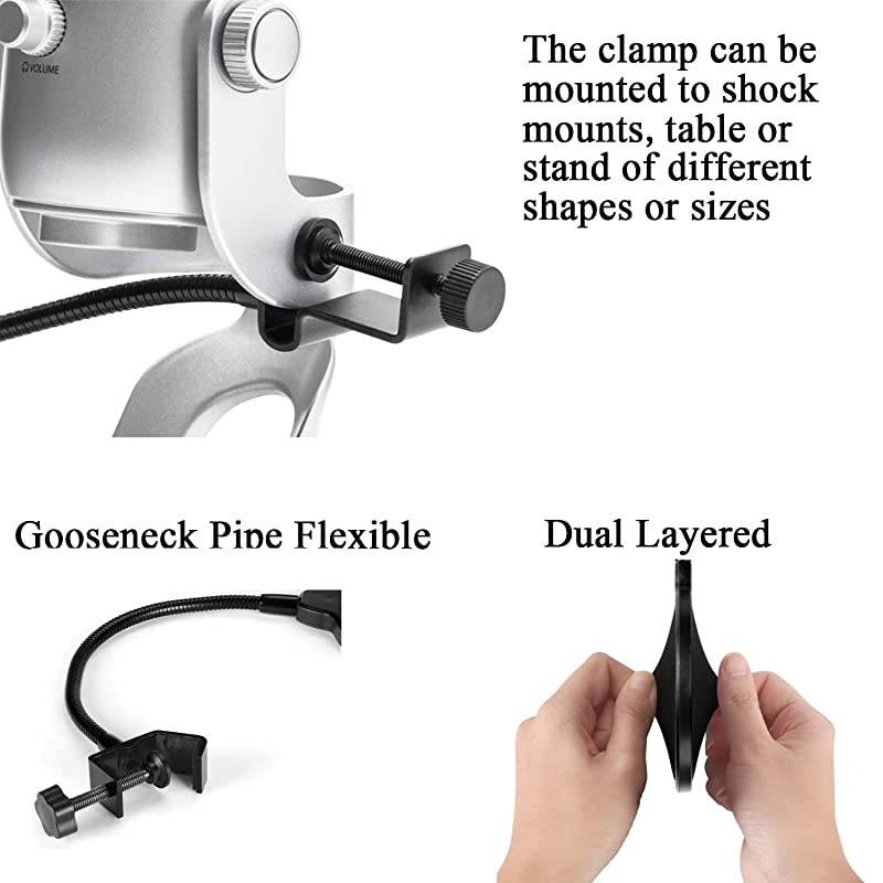 Professional Microphone Furry Windscreen Foam Wind Cover Muff + Pop Filter Shield Dual Layered Noise Reduction Compatible with Mic Blue Yeti Blue Yeti Pro