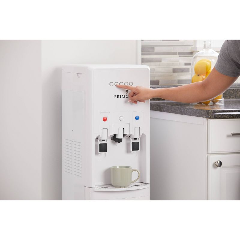 Primo Bottom Loading Water Dispenser with Single-Serve Brewing - White