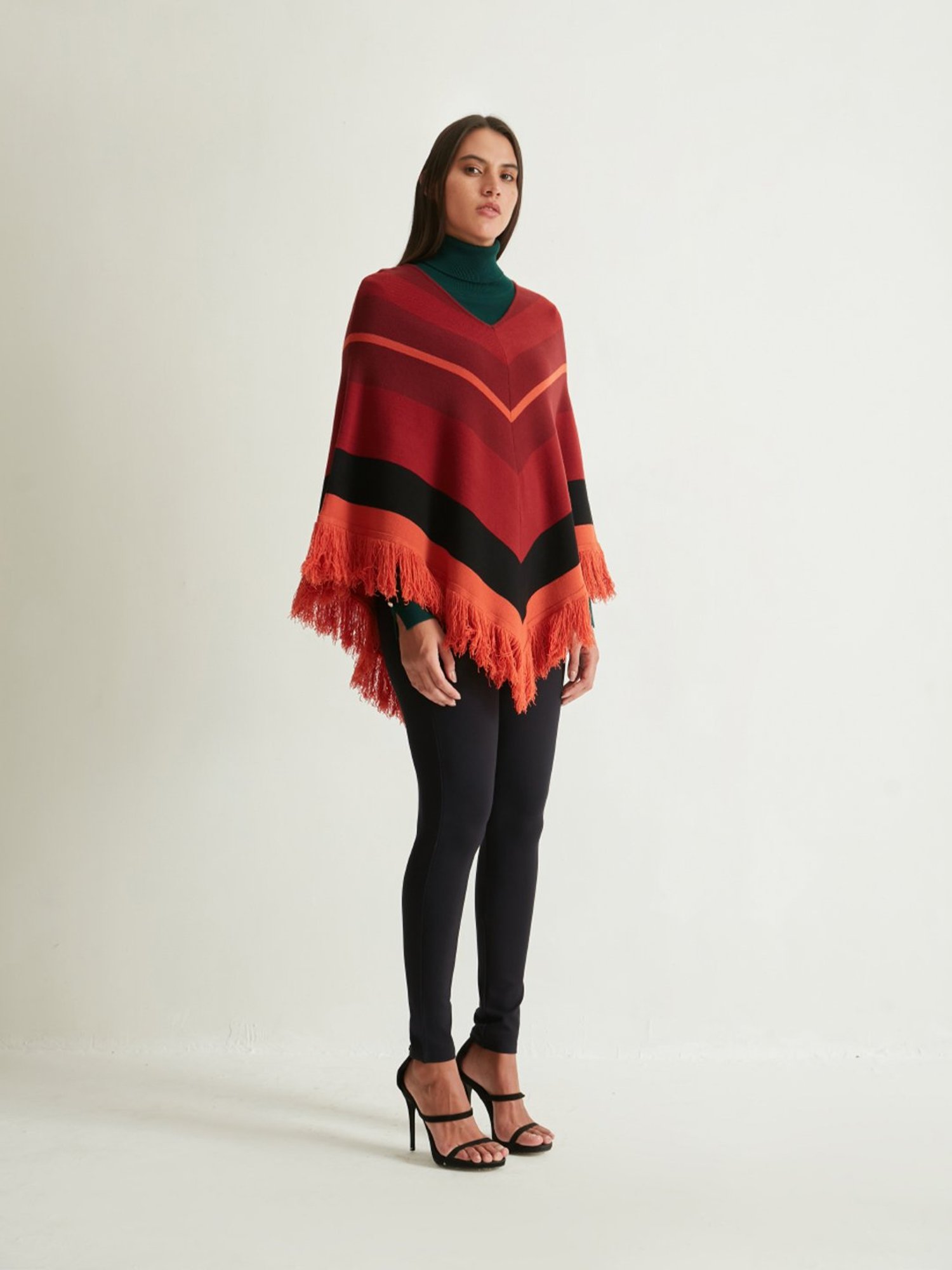 Cover Story Multicolor Color-Block Poncho