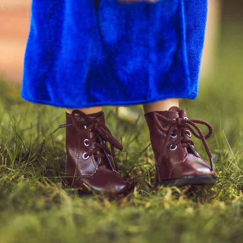 The Queen's Treasures 18 Inch Doll Clothes Accessory, Brown Lace Up Vintage Style Boots Plus Shoe Box