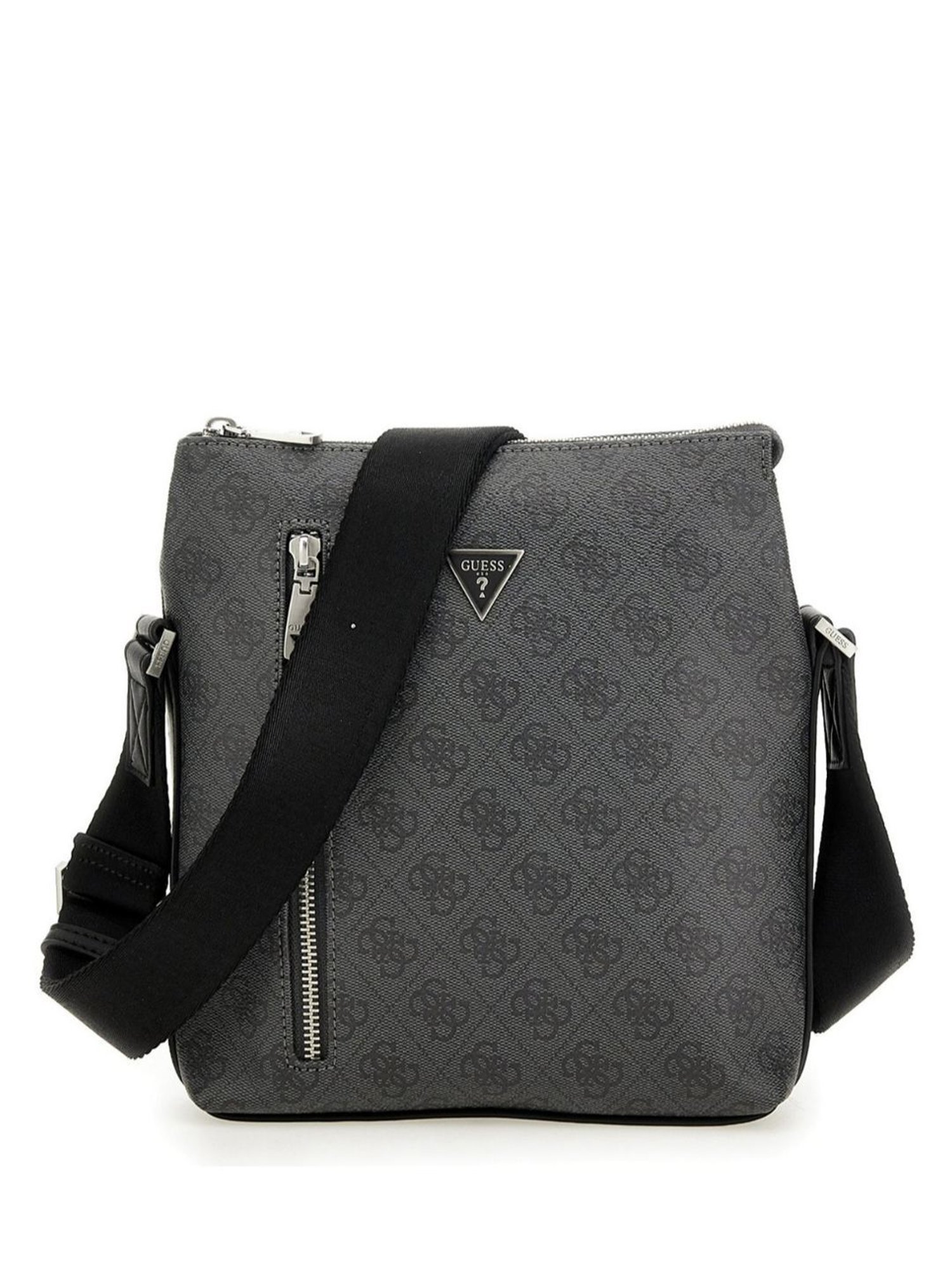GUESS Dark Black VEZZOLA Printed Medium Cross Body Bag
