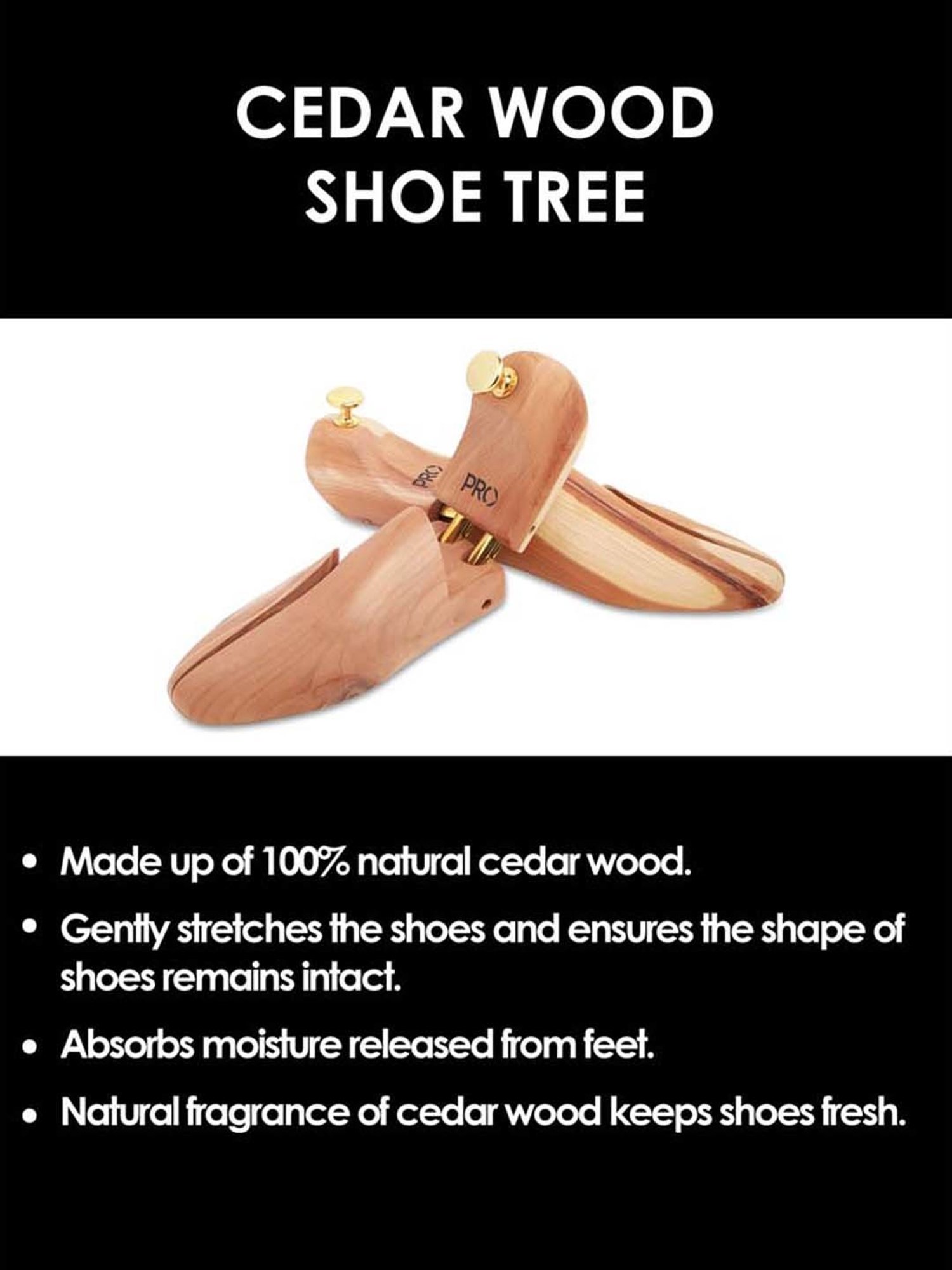 Pro Beige Cedar Wood Premium Shoe Tree (40)